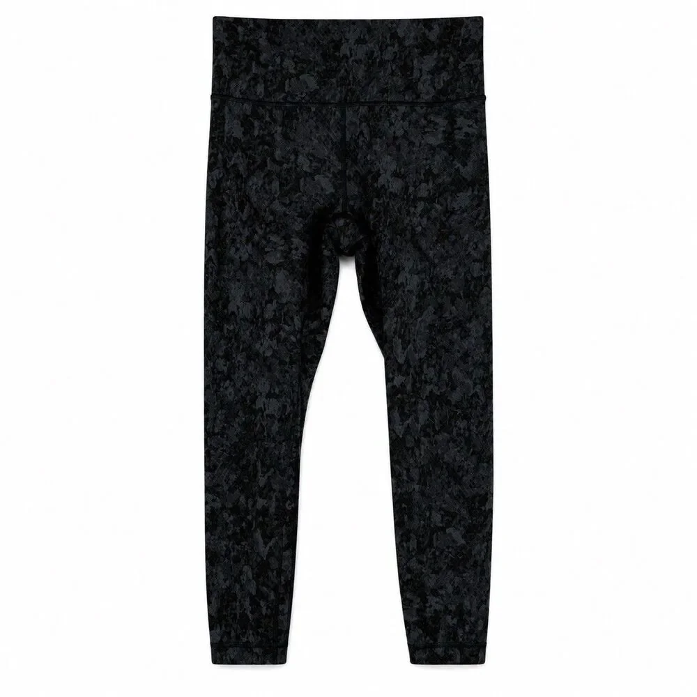 Lululemon Align High Rise Pant 25” Women Size 10 Black Camouflage Yoga Leggings